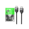 Cablu audio și video US09, HDMI la HDMI, 4K HD, împletit, 1 m, negru