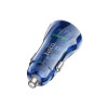 Încărcător auto Z47, 2xUSB-A PD 20W încărcare rapidă, albastru
