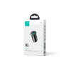 Încărcător auto mini 60W USB-A QC3.0 USB-C PD Negru