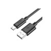 Cablu de încărcare și date USB-A la microUSB X88, 18W, 1m, negru