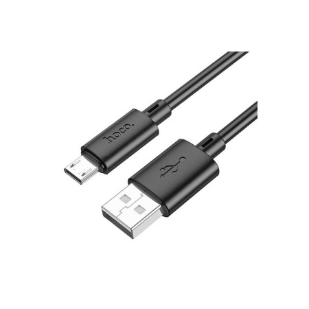 Cablu de încărcare și date USB-A la microUSB X88, 18W, 1m, negru