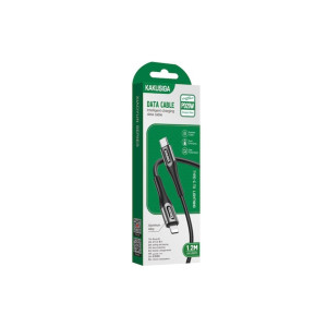 Cablu de date și încărcare (KSC-724), USB-C la Lightning, PD20W, QC3.0, 3A, 1,2 m, Negru фото