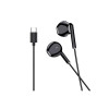 Căști audio cu fir și microfon Kakusiga KSC-1295, 1m USB-C - Negre