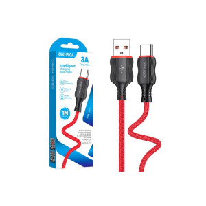 Cablu Date si Incarcare (KSC-807), USB-A la USB-C, 3A, 1m, Red фото