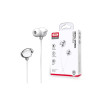 Casti cu fir (EP53), In Ear, 3.5mm, 1.2m, Buton microfon și volum, HiFi, Alb