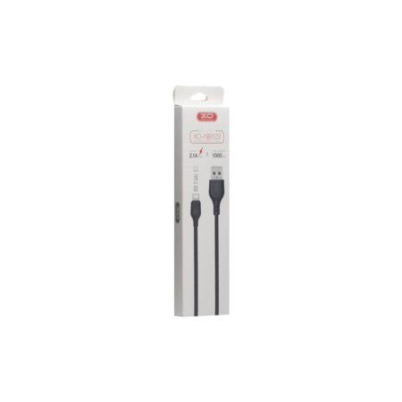 Cablu de date și încărcare (NB103), USB-A la USB-C, 2.1A, 2m, Negru