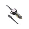 Încărcător auto, KSC-1057, 125W 2X USB-C + USB + cablu USB-C, negru