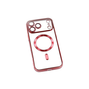 Carcasă pentru iPhone 17 Pro, MagCase, TPU transparent, ramă ROȘIE Carcasă pentru iPhone 17 Pro, MagCase, TPU transparent, ramă ROȘIE фото