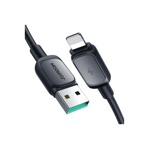 Cablu de date iPhone Lightning - USB 2.4A 1.2m negru фото