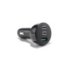 Încărcător auto pentru brichetă cu 3 porturi USB și 2x USB-C 70W - Negru