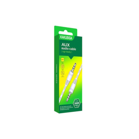 Cablu audio (KSC-450), Jack 3.5mm (M) la Jack 3.5mm (M) - 1m, Alb