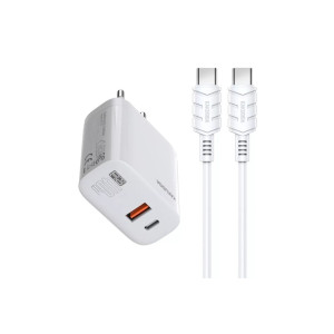 Încărcător de rețea USB-C și USB-A 40W PD, încărcare rapidă, alb Încărcător de rețea USB-C și USB-A 40W PD, încărcare rapidă, alb фото