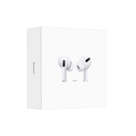 Căști intraauriculare wireless (EW27), Bluetooth 5.3, autonomie în standby de 150 ore, 300 mAh, True Wireless, alb