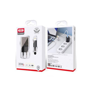 Incarcator Retea (CE05) + Cablu Lightning, 30W, 1xUSB-C, 1xUSB-A, PD, QC 3.0, MARO фото