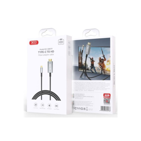 Cablu audio și video (GB019), USB-C la HDMI, HD 4k, 1.8m, TARNISH