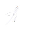 Cablu de încărcare și date USB la Micro USB 1 m, 2,4 A, Alb