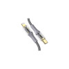 Cablu de date și încărcător (KSC-809), USB-C la Lightning, PD20W, QC3.0, împletit, alimentare LED, 1m, Negru
