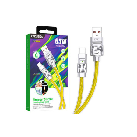 Cablu de date și încărcare (KSC-956), USB-A la USB-C, 65W, 1m, AUR
