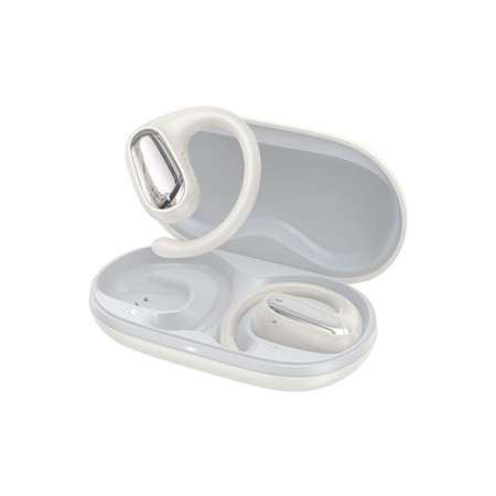 Casti Bluetooth EA4 Open-Ear, Capacitate 500mAh, Autonomie 6 Ore, Design ergonomic, Crem