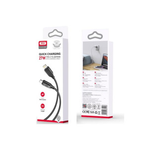 Cablu Date si Incarcare (NB-Q236A), USB-C la Lightning, PD27W, QC3.0, Braided, 1m, Black фото