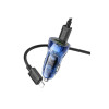 Încărcător auto Z47A, încărcare super rapidă 2xUSB PD 30W, albastru