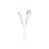 Cablu de încărcare și date USB la Micro USB 1 m, 2,4 A, Alb