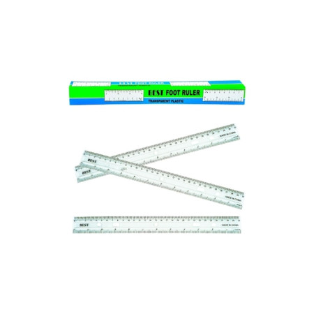 Riglă flexibilă transparentă 30 cm, set de 25 de bucăți