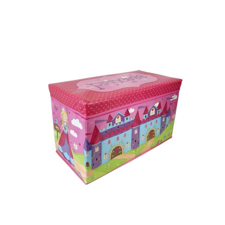 Cutie de depozitare pentru jucării cu prințesă, tip scaun