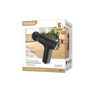 Aparat de micromasaj (KSC-1533), tip pistol, 1200mAh, 4 capete, viteză multiplă, negru Aparat de micromasaj (KSC-1533), tip pistol, 1200mAh, 4 capete, viteză multiplă, negru фото