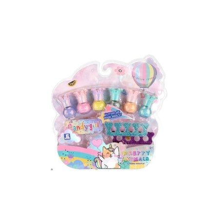 Set Lacuri de Unghii cu Sclipici pentru Fete, Candy Girl - Pretty Animals