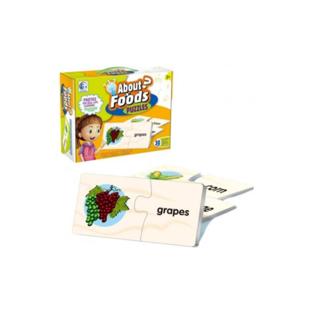 Puzzle pentru copii – 30 de seturi de puzzle care învață diferențierea alimentelor