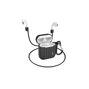 Carcasă din silicon WB10 pentru AirPods, neagră фото