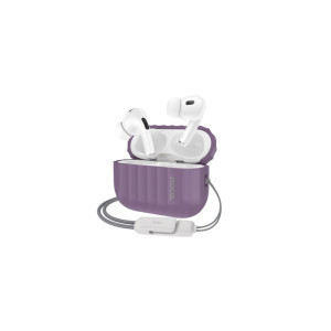 Husă din silicon (WB23) pentru AirPods Pro2 cu șnur, violet фото