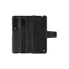 Husă pentru Galaxy Z Fold 4, Aoge, piele ecologică, neagră