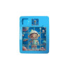 Jucărie puzzle magnetică – Klotski Puzzle logic pentru copii, personaj animat, culoare albastră, 19x15 cm