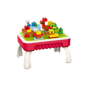 Jucărie multifuncțională 2 în 1 – Tablă magnetică și masă de construcție pentru copii, Roșu, 25x26x20 cm фото