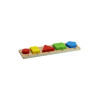 Puzzle educativ cu forme geometrice, Montessori, din lemn multicolor, 16 piese