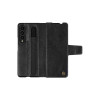 Husă pentru Galaxy Z Fold 4, Aoge, piele ecologică, neagră
