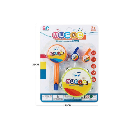 Set de jucării muzicale cu fluiere pentru copii creativi 26x19 cm
