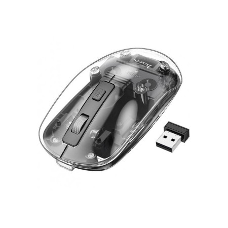 Mouse fără fir silențios GM29 2.4G Mysterious Business cu mod dublu - negru