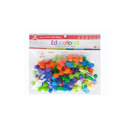 Blocuri de construcție din plastic, colorate, 54 de piese,