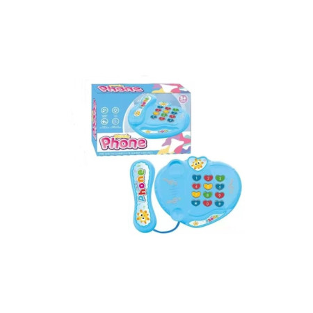 Telefon interactiv de jucărie cu sunete și lumini, albastru