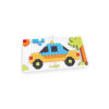 Puzzle Mozaic Pixelat 4 in 1, vehicule de interventie, piese colorate, set pentru copii