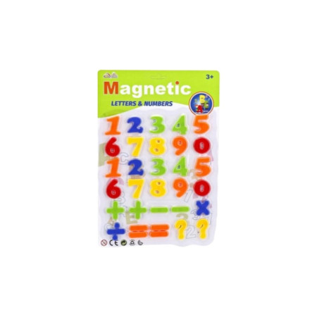 Numere magnetice mari și semne matematice, jucării, set educațional, colorat, 3 ani