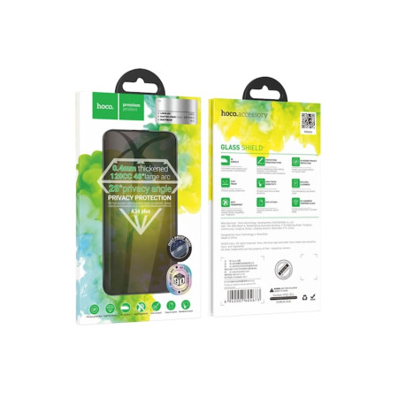 Husa Folie Privacy (A34+) pentru iPhone 15 Pro Max - Rezistentă la praf, Sticlă HD