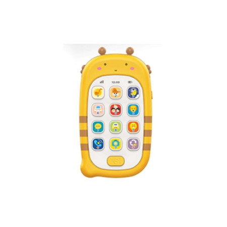 Telefon de jucărie cu efecte luminoase 12x4x19 cm galben
