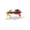 Arbaletă pentru copii cu vizor laser și săgeți cu ventuză 47x27x11 cm Roșie