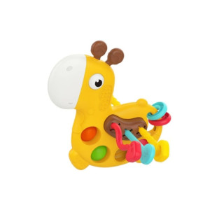 Jucărie senzorială educativă girafă cu nasturi pentru copii, 13×17 cm, portocaliu фото