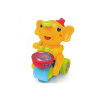 Jucărie muzicală elefant cu tobe, 20 cm — mișcări, sunet și lumină, alimentat cu baterii, 21×16×11 cm, Y
