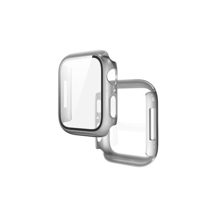 Carcasă de protecție 45mm cu sticlă pentru Apple Watch 7/8 WS3 - Argintie